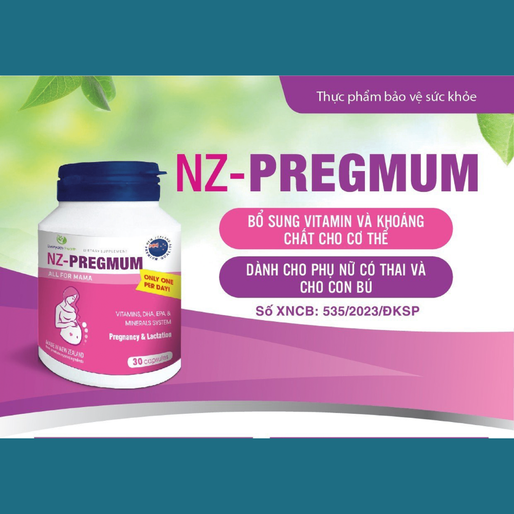 Viên uống bổ sung vitamin và khoáng chất NZ – PREGMUM